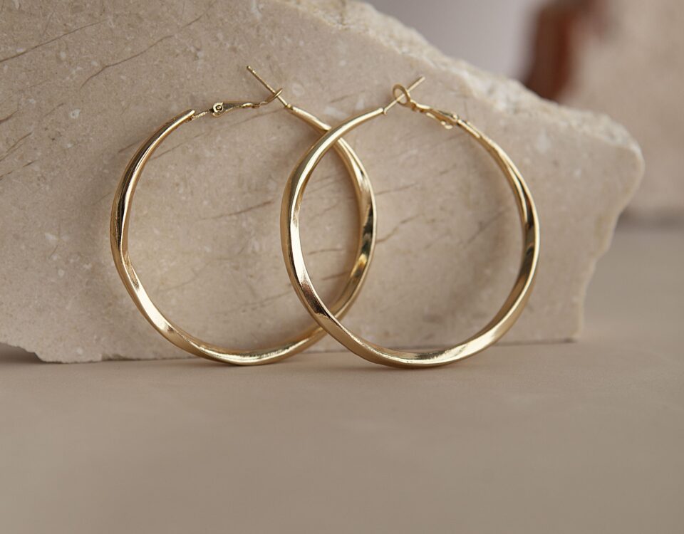 Pendientes de aro de oro