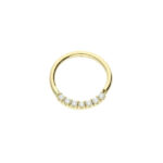 Piercing Oro y 7 Zirconitas