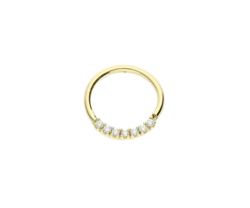 Piercing Oro y 7 Zirconitas
