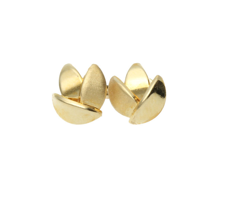 Pendiente Oro amarillo banda